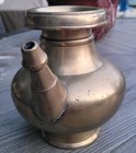 Antique Brass   karuwa  Ceremonial Drinking Water Pot Vessel  Nepal 6  Tall   
