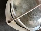 Vintage Soviet Industrial Wall Lamp 1960s Czechoslovakia   Metal Glass Sconce