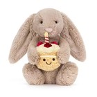 New Authentic Jellycat Bashful Beige Bunny Birthday Plush Stuffed Animal Rabbit