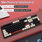 104key Wired Mechanical Linear Switch Gaming Keyboard W  Blue Switch Rgb Light