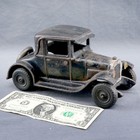 Vintage Arcade Two Tone Gray   Black Cast Iron Chevy Coupe   Sedan 8 