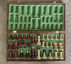 Beautiful Handcrafted Wooden Chess Set W  21  Board And Chess Pieces 4 1 2  King