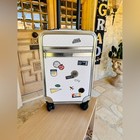 Michael Kors Small Trolley Travel Suitcase  eva Tote Bag Set Luggage Optic White