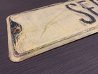 Vtg Second Street road Sign 24  x 6  Pressed embossed raised Steel  77