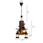 Rustic Country Industrial Wooden Hanging Ceiling Lamp Pendant Light Fixture Us