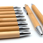 Bamboo Ballpoint Pen Natural Wood Durable Metal Clip Smooth Writing