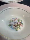 Vintage Floral Pink Rim Bowls     Set Of 2     Elegant China     8   