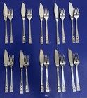 Vintage Oneida Community Coronation Silverplate Fish Knife   Fork Set Of Two