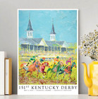 Vintage Kentucky Derby 151 Art Of The Derby Poster Collectible Horseracing Print