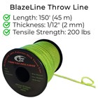Arborist Climbing Throw Line 2 Mm  1 12 In  150 Ft Spool Cord 200 Lbs Tensile