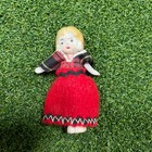 Vintage Pair Of Porcelain European Folk Costumes Japan Miniature Dolls