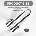 2pcs Universal Pu Leather Shoulder Straps Adjustable Replacement Bag Handles    