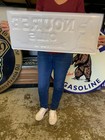Antique Vintage Old Style Metal Sign Mobiloil Oil Lh Made In Usa
