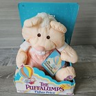 Fisher Price Puffalump Peach Teddy Bear Cub Vintage 1986 Romper Plush W box Rare