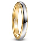 Tungsten Carbide Wedding Band Ring For Men   Women - Two-tone  Comfort Fit  Size