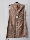 Handmade Women s Sleeveless Brocade Dress Gold red Size S Mpn A7017