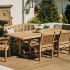 Ash   Ember Savannah Grade A Teak 92 5  Farmhouse Dining Table