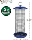 Nature s Way Cobalt Metal Mesh Mixed Seed And Peanut Bird Feeder For Wild Birds