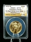 2015-w American Liberty Series  100 Gold High Relief Anacs Sp70  7294