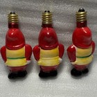  3  Vintage Disney Snow White Dwarf Milk Glass C6 Xmas Bulb Tested