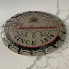 Budweiser Beer Bottle Cap Sign Wall Decor Man Cave Brewery Fresh Since 1876