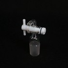 29 32 Joint Lab Glass 90 Degree Bend Adapter With Ptfe Stopcock Glassware