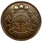 1922 Latvia 5 Santimi World Type Coin Km  3  Lot C1-146