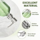 Soap Dispenser Set Glass Pump Bathroom Kitchen 17oz 2 Pack Stainless Steel