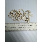 Vintage Catholic Rosary Cream Plastic Beads Natural Cord Religious Crucifix