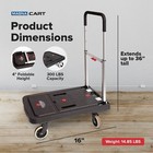 Foldable Dolly Cart  Platform Hand Truck With Wheels  300 Lbs