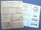 Wwi Soldier Leave 7 Day Pass Stamped Document   Other Wwi Allied Charities Songs