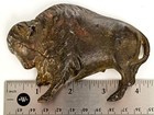 Antique Cast Iron Buffalo Child s Coin Bank - Half Only - Missing Other Half