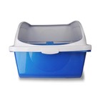 Large Cat Litter Box With Rim High Sides Framed Cat Pan Easy Clean