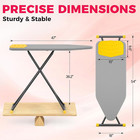 Full Size Ironing Board 18x47 With Iron Mat Heavy Duty Legs Grey Folding