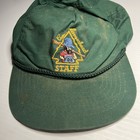 Set Of 2 Bsa Camp Arrowhead Staff Hats  one Has A Broken Strap  Bh-234