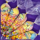 Personalised Pre Filled Balloon Rainbow Themed Sweet Cones Large Kids Party Bags