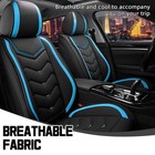 Car Seat Covers For Ford Ranger 2000-2026 Nappa Leather Sport 2 Seats Black Blue