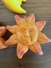 Set Of 10 Vintage Celestial Blow Mold Sun   Moon Patio String Lights