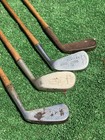 Vintage Wm Gibson Hickory Golf Club Lot Of 4 Antique Irons   Putter Wood Shafts