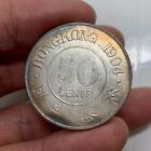 1904 Year Hong Kong Edward King Half Dollar Coins  100  Silver Coins