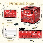 Graduation Decorations Class Of 2025 Red Graduation Congrats Card Box With 50   