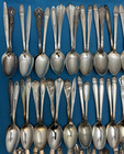 100 Pc Antique To Vintage Silverplated 6  Teaspoons Nice Mix - Lots Of Mates 