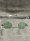 Antique  Spectacles Eyeglasses Aqua Green Mid 1800s Pre Civil War Round Extender