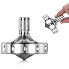 Premium Metal Spinning Top - Long-lasting Gyro Toy For Endless Fun  silver 