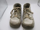 Vtg Stride Rite White Leather Hard Sole Baby Shoes W box