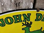 Vintage John Deere Porcelain Sign 3ft Old 1972 Quality Farm Tractor Equipment
