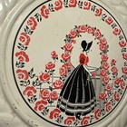 Vintage Tin Stove Pipe Chimney Flue Cover Southern Bell Red Flowers Pre-owned 8   