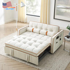 55 5  Pull Out Sleep Sofa Bed 2 Seater Loveseats Sofa Couch With Side Pockets