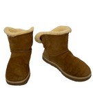 Ugg Australia Bailey Bow Rope Back Short Shearling Sheep Fur Boots-women Size 8