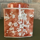 Vintage Japanese Cherry Blossoms Tin Floral Tea Box Daher